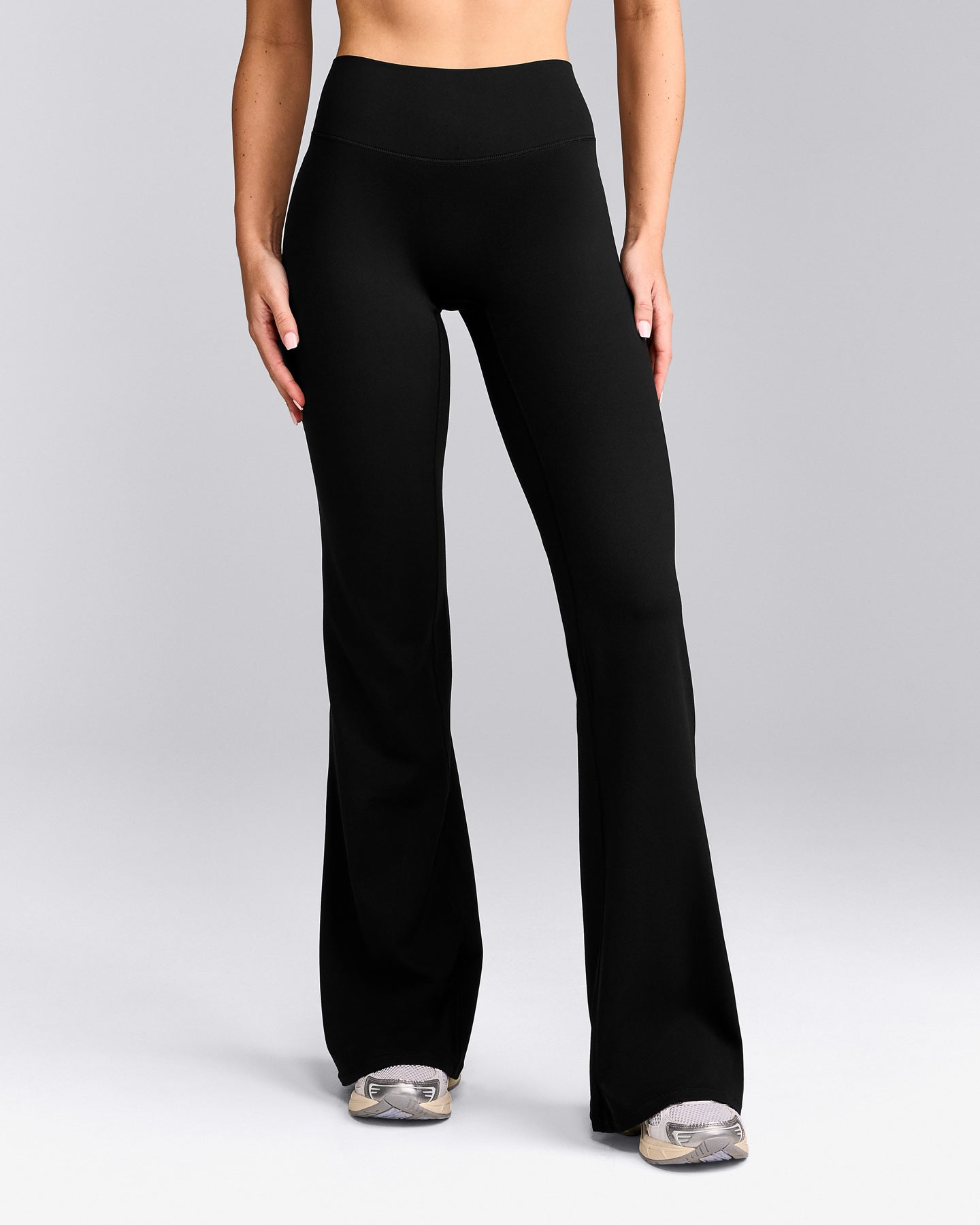 SoftMotion™ Flared Bottoms with Grey Logo | Black
