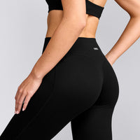 SoftMotion™ Flared Bottoms with Grey Logo | Black