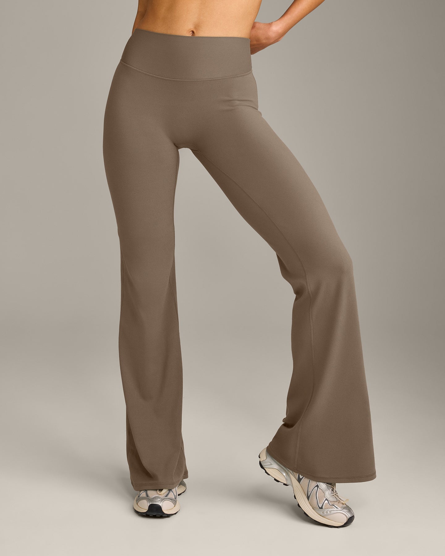 SoftMotion™ Flared Bottoms with Grey Logo | Moss Brown