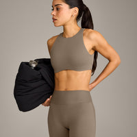 SoftMotion™ Flared Bottoms with Grey Logo | Moss Brown