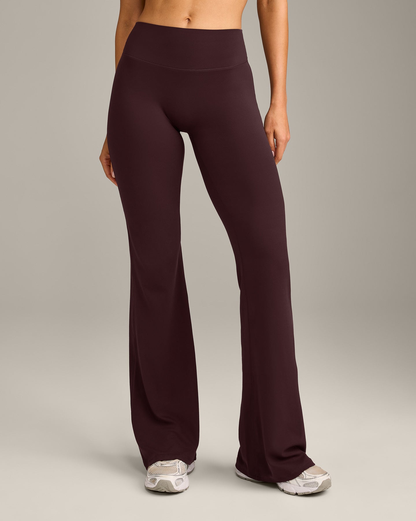 SoftMotion™ Flared Bottoms with Grey Logo | Plum Brown