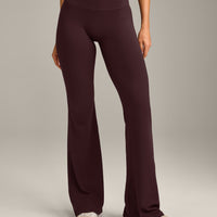 SoftMotion™ Flared Bottoms with Grey Logo | Plum Brown