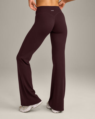 SoftMotion™ Flared Bottoms with Grey Logo | Plum Brown