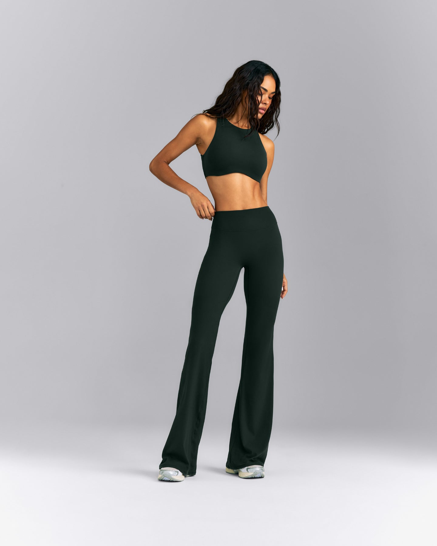 SoftMotion™ Flared Pants | Emerald Noir