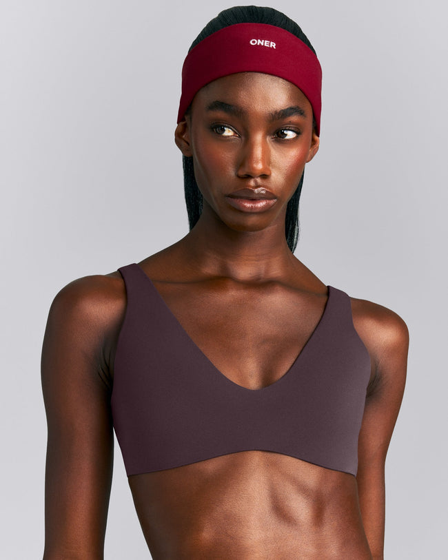 SoftMotion™ Headband with Grey Logo | Ruby Red