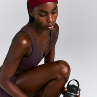 SoftMotion™ Headband with Grey Logo | Ruby Red