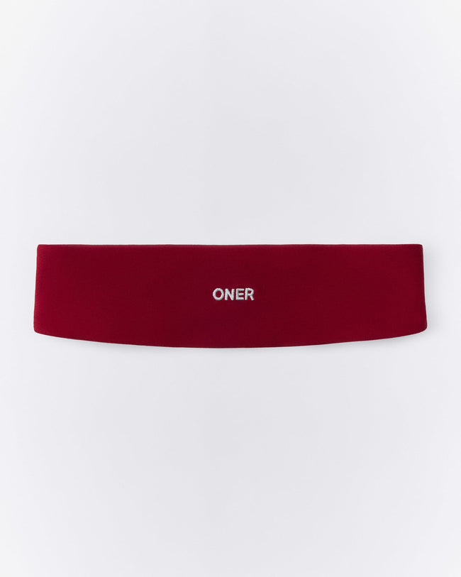 SoftMotion™ Headband with Grey Logo | Ruby Red