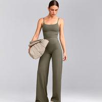 SoftMotion™ Straight Leg Trousers with Grey Logo | Alpine Green