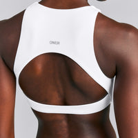 SoftMotion™ High Neck Sports Bra New Branding | White