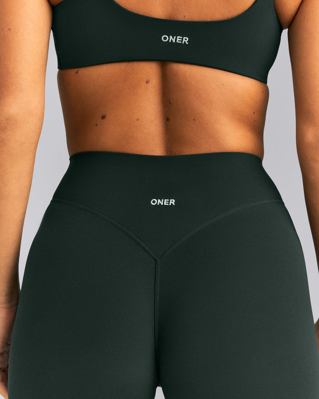 SoftMotion™ High Waisted Shorts 6" | Emerald Noir