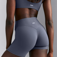 SoftMotion™ High Waisted Shorts 6" | Granite Blue