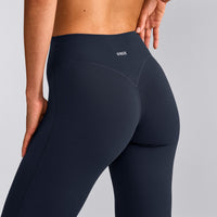 SoftMotion™ Flared Trousers with Grey Logo | True Blue