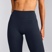 SoftMotion™ Flared Trousers with Grey Logo | True Blue
