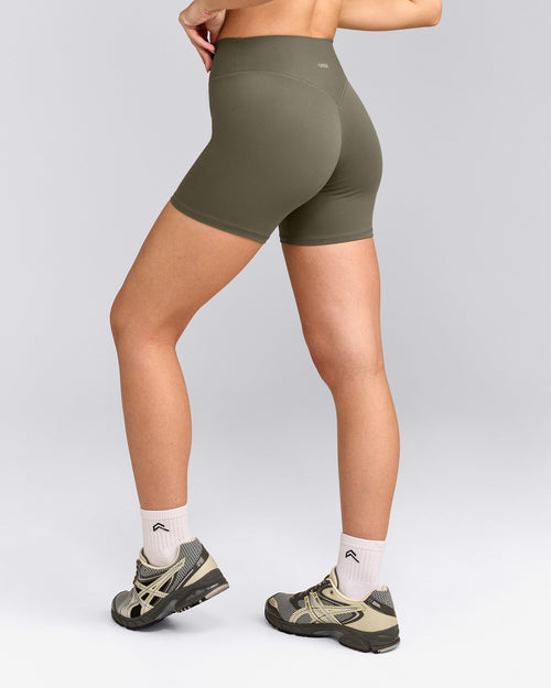 SoftMotion™ High Waisted Shorts 6" | Alpine Green