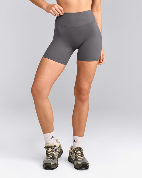 SoftMotion™ High Waisted Shorts 6" | Ash Grey