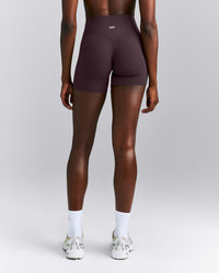 SoftMotion™ High Waisted Shorts 6" New Branding | Dark Umber Brown