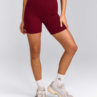 SoftMotion™ High Waisted Shorts 6" | Ruby Red
