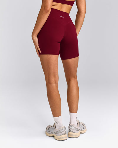 SoftMotion™ High Waisted Shorts 6" | Ruby Red