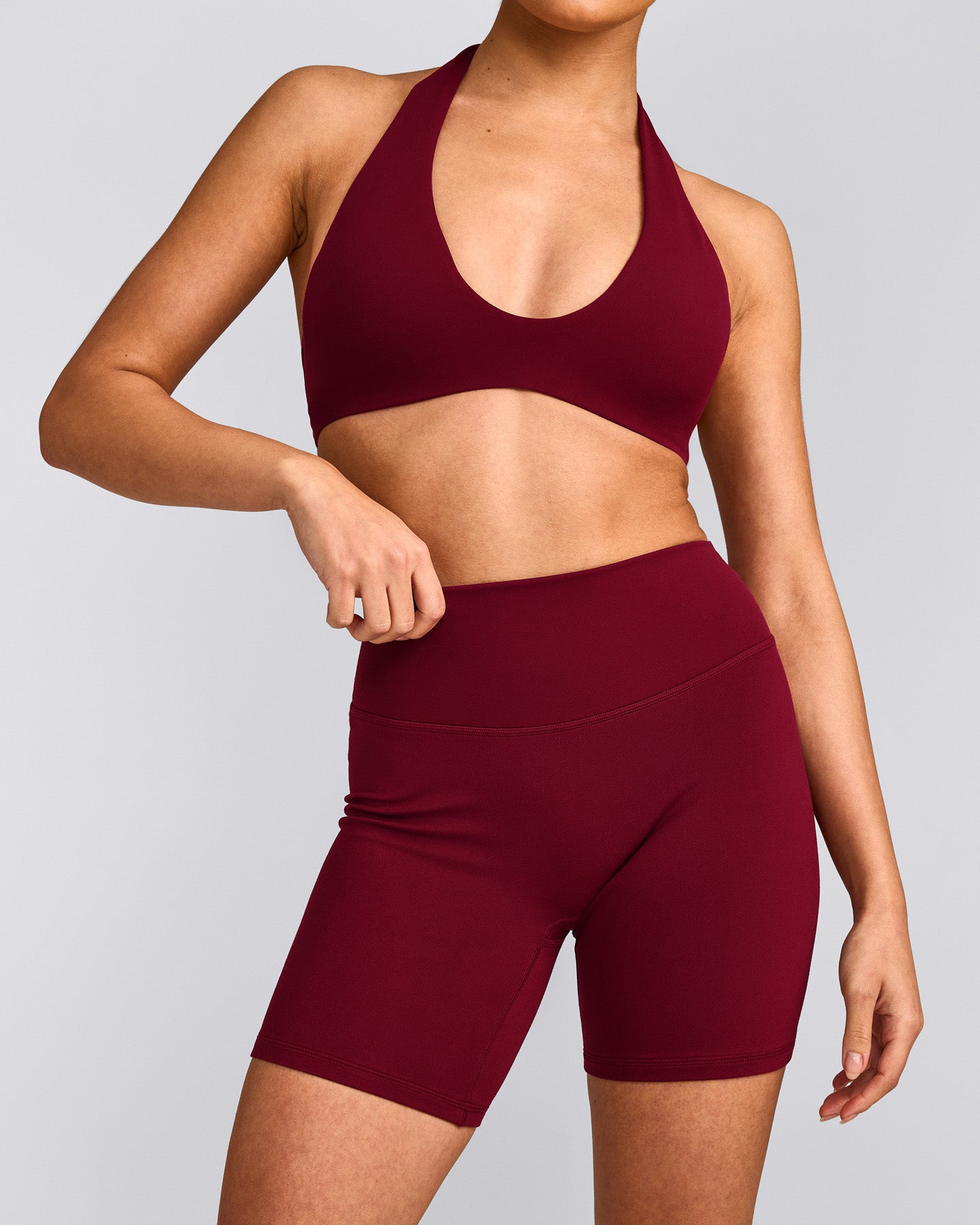 SoftMotion™ High Waisted Shorts 6" | Ruby Red