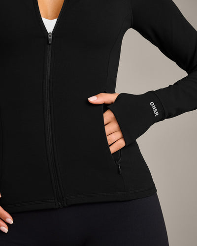 SoftMotion™ Jacket with Grey Logo | Black