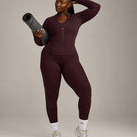 SoftMotion™ Jacket with Grey Logo | Plum Brown