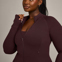 SoftMotion™ Jacket with Grey Logo | Plum Brown