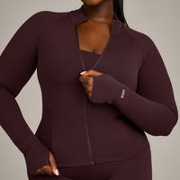 SoftMotion™ Jacket with Grey Logo | Plum Brown