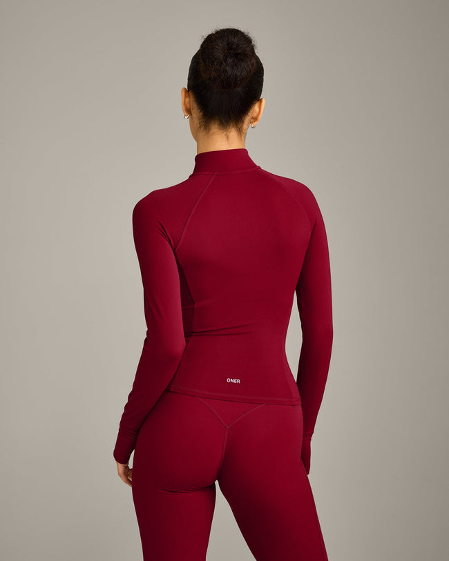 SoftMotion™ Jacket with Grey Logo | Ruby Red