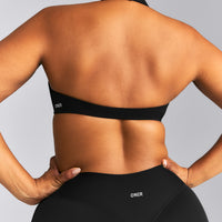 SoftMotion™ Minimal Halter Neck Bralette | Black