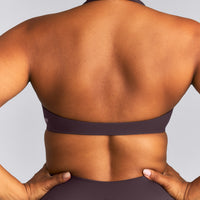 SoftMotion™ Minimal Halter Neck Bralette | Dark Umber Brown