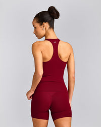 SoftMotion™ Racer Back Tank Top with Built in Bra Shelf | Ruby Red