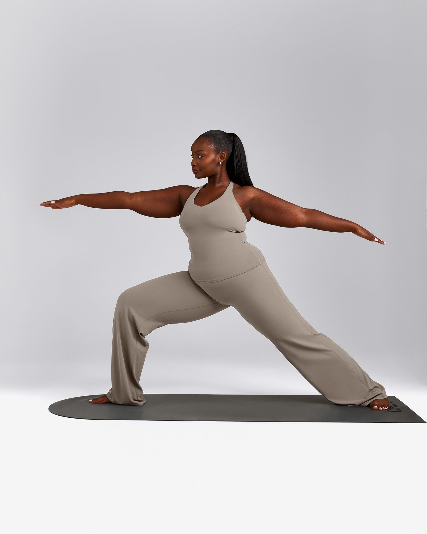 SoftMotion™ Racer Back Tank Top with Built in Bra Shelf | Warm Sand