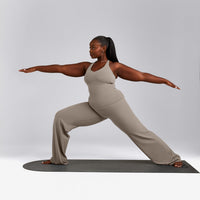SoftMotion™ Racer Back Tank Top with Built in Bra Shelf | Warm Sand