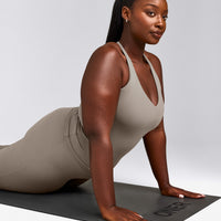 SoftMotion™ Racer Back Tank Top with Built in Bra Shelf | Warm Sand