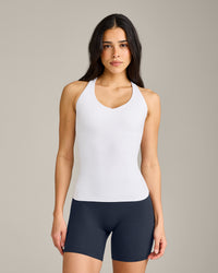 SoftMotion™ Racer Back Vest with Built in Bra Shelf | White