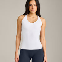 SoftMotion™ Racer Back Vest with Built in Bra Shelf | White