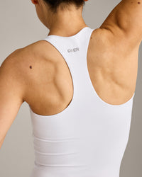 SoftMotion™ Racer Back Vest with Built in Bra Shelf | White