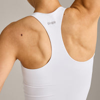 SoftMotion™ Racer Back Vest with Built in Bra Shelf | White