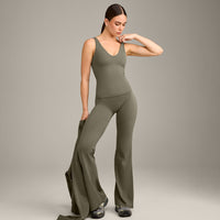 SoftMotion™ Scoop Neck Vest with Grey Logo | Alpine Green