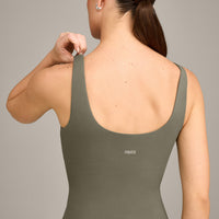 SoftMotion™ Scoop Neck Vest with Grey Logo | Alpine Green