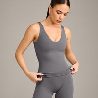 SoftMotion™ Scoop Neck Vest with Grey Logo | Ash Grey