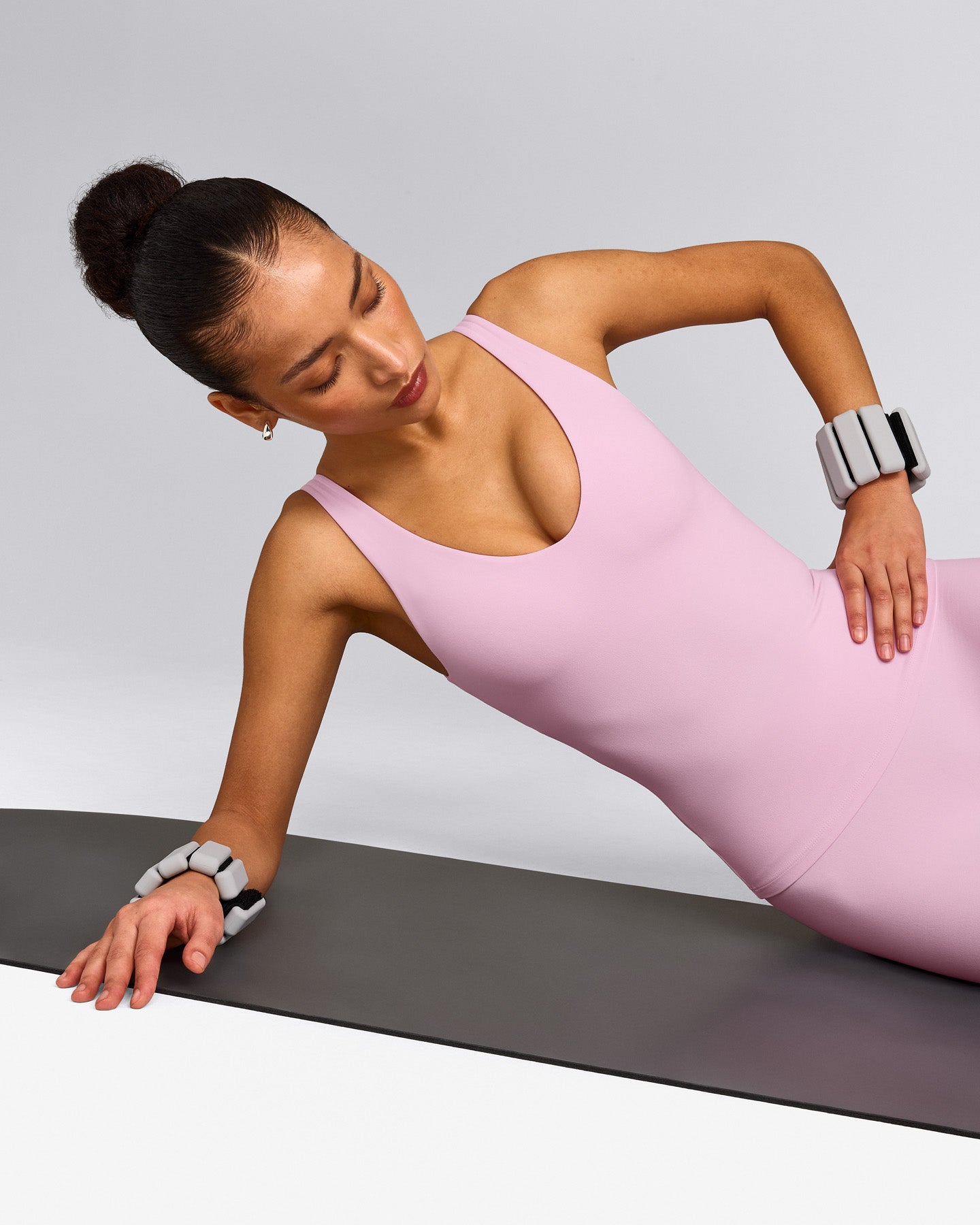 SoftMotion™ Scoop Neck Tank Top with Grey Logo | Chalk Pink