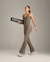 SoftMotion™ Scoop Neck Vest with Grey Logo | Moss Brown