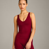 SoftMotion™ Scoop Neck Vest with Grey Logo | Ruby Red