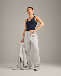 SoftMotion™ Scoop Neck Vest with Grey Logo | True Blue