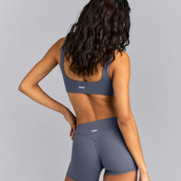 SoftMotion™ Soft Square Neck Sports Bra | Granite Blue