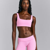 SoftMotion™ Soft Square Neck Sports Bra | Rose Pink