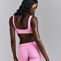 SoftMotion™ Soft Square Neck Sports Bra | Rose Pink