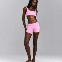 SoftMotion™ Soft Square Neck Sports Bra | Rose Pink