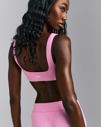 SoftMotion™ Soft Square Neck Sports Bra | Rose Pink